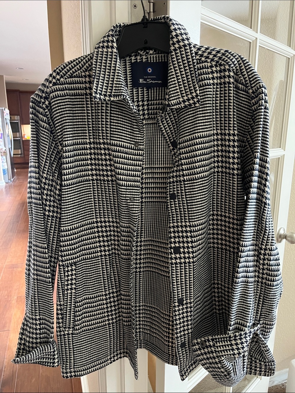 Ben Sherman Navy & White Houndstooth Overshirt